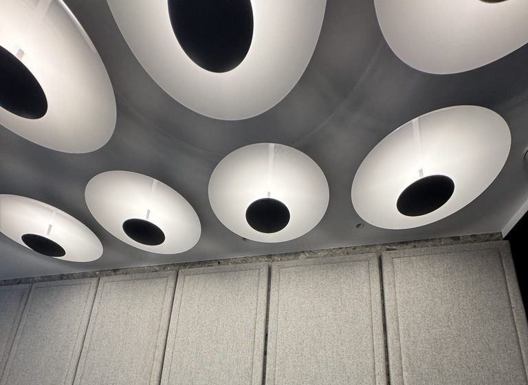 Illuminated disc ceiling lights