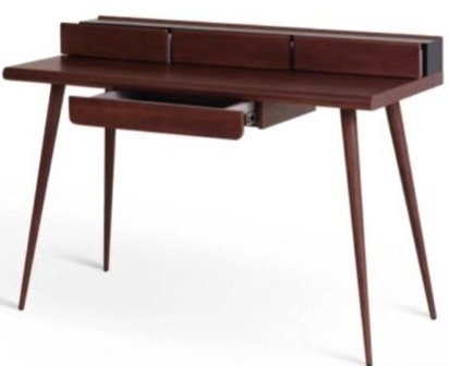 Timber writing desk with drawer